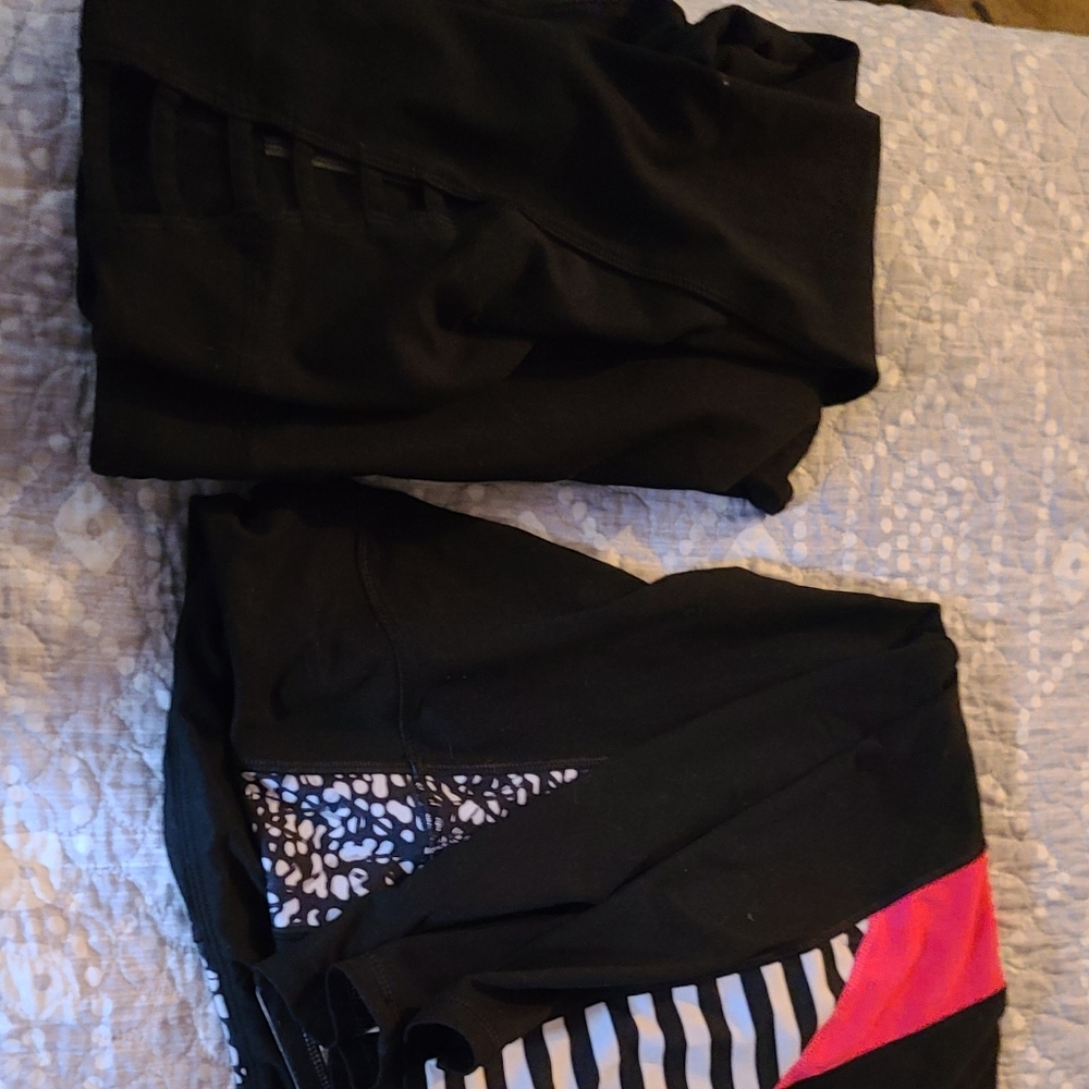 3 pair yoga pants (1-lg, 2-Xl)